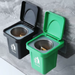 garbage bin ashtray wall mounted with lid