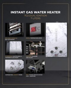 7 Liter Instant Gas Water Heater Model 7G3 Dual Ignition