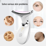digital face and neck massager skin care device