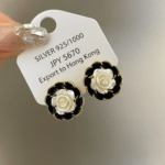 round flower stud earrings elegant floral design