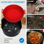 silicone baking tray mold reusable air fryer liner