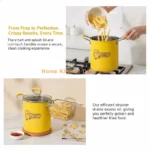 3l deep fryer pot stainless steel oil filter fryer