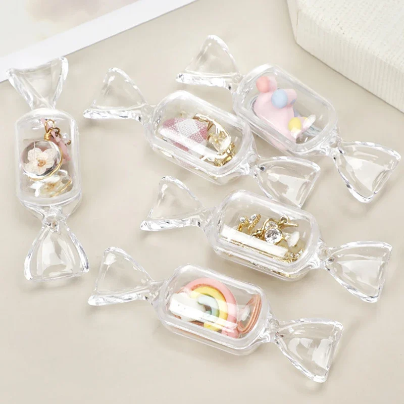 candy jewelry box organizer transparent storage rings earrings