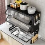 sink storage rack dual layer kitchen organizer