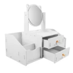 makeup vanity storage organizer with mirror