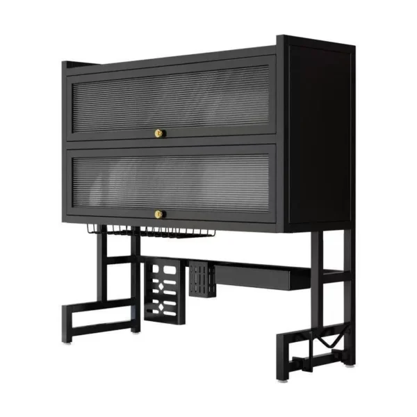 sink storage rack dual layer kitchen organizer