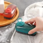 liquid cleaning brush soap dispensing soft bristle cleaner