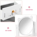 makeup vanity storage organizer with mirror