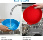 silicone baking tray mold reusable air fryer liner