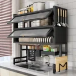 sink storage rack dual layer kitchen organizer