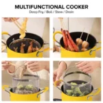 3l deep fryer pot stainless steel oil filter fryer
