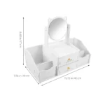 makeup vanity storage organizer with mirror