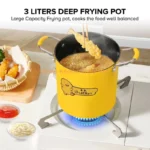 3l deep fryer pot stainless steel oil filter fryer