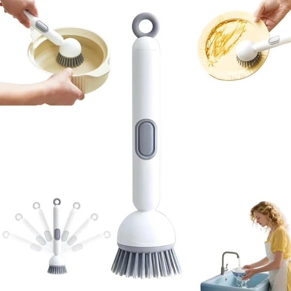 kitchen cleaning brush long handle adjustable scrubber