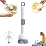 kitchen cleaning brush long handle adjustable scrubber