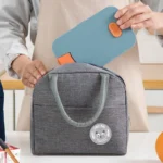 insulated lunch handbag with aluminum foil lining