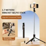 bluetooth selfie stick with extendable tripod design