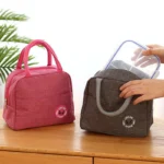 insulated lunch handbag with aluminum foil lining