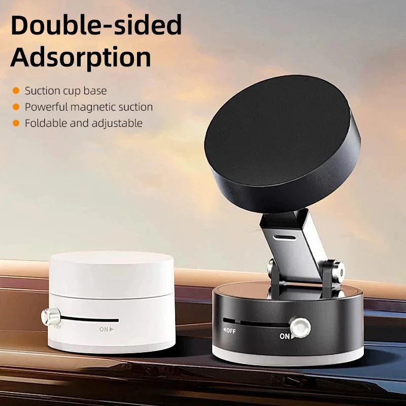 magnetic mobile stand with vacuum suction and swivel design