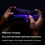 240W USB Type-C charger cable with built-in phone stand