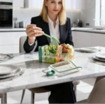 portable salad jar with leakproof dressing compartment