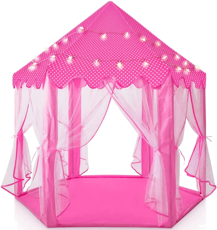 Portable Kids Tipi Tent Foldable Princess Play House for Children
