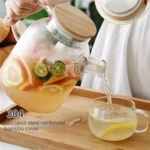 arge capacity heat resistant glass kettle for tea