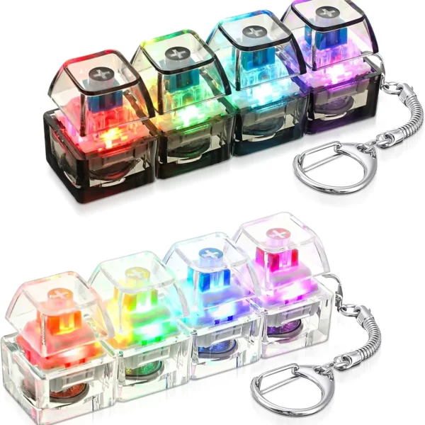 LED Keyboard Keychain with clickable buttons