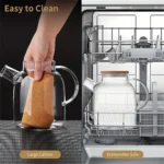 arge capacity heat resistant glass kettle for tea