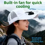 Cooling Fan Cap USB Rechargeable Breathable Summer Baseball Hat