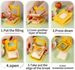 2-in-1 Bread Sandwich Cutter Mold Square Sandwich Sealer
