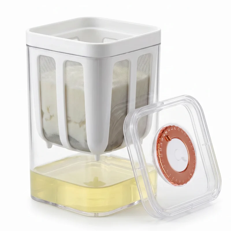 1100ML Yogurt Food Strainer with Fine Mesh Filter for Greek Yogurt and Whey Separation