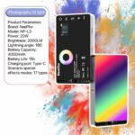 NeePho NP-L3 Portable RGB LED Video Light | Rechargeable On-Camera Fill Light for Photography, Videography & Live Streaming - Image 4