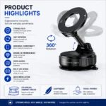 Adjustable Foldable Mobile Phone Stand – Retractable Desktop Phone Holder with 360° Rotation - Image 3