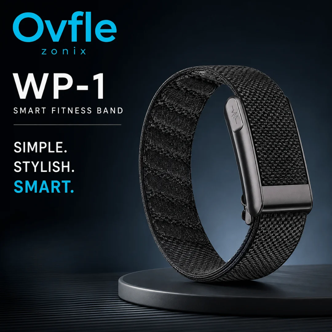 Ovfle Zonix WP-1 Smart Fitness Band – Heart Rate & Activity Tracker Ovfle Zonix WP-1 Smart Fitness Band with heart rate and activity tracking