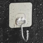 Removable adhesive wall hook for home organization