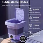 Mini Portable Folding Washing Machine with 3 Adjustable Modes - Image 2