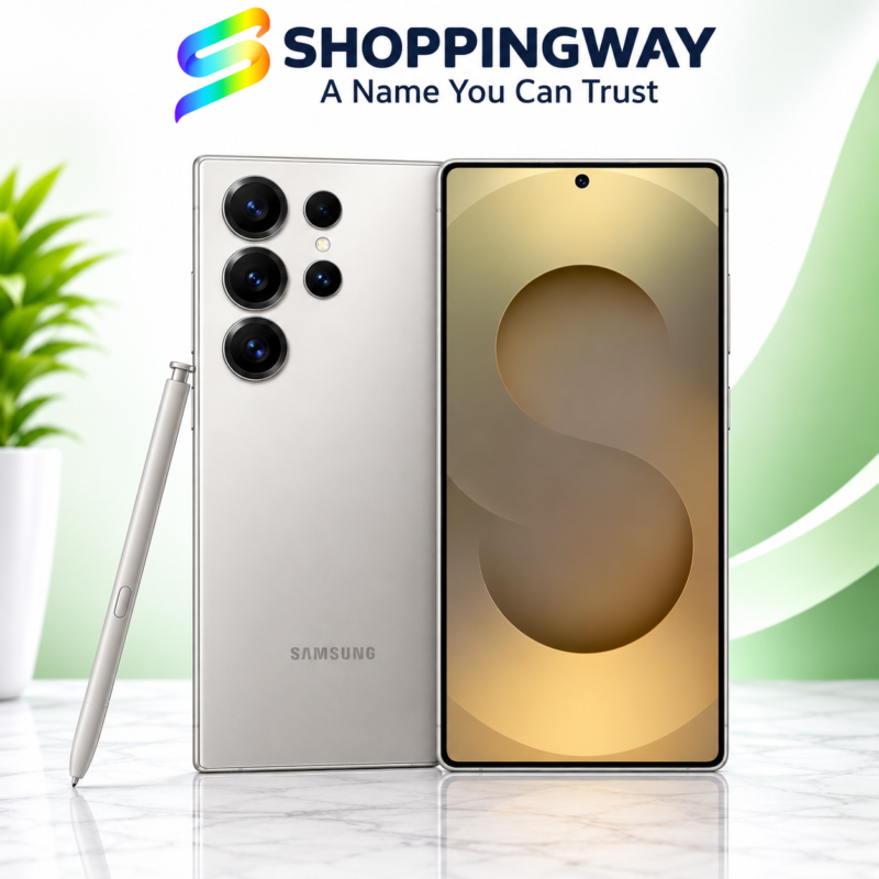 Samsung Galaxy S25 Ultra 5G smartphone featuring a titanium design and advanced quad rear camera system