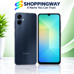 Samsung Galaxy A06 smartphone featuring a modern design and dual rear camera system