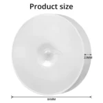 1/2/4PCS Wireless LED Night Light Smart Human Body Motion Sensor Magnetic Suction Round Lamp Flicker Free USB Rechargeable Wall - Image 6