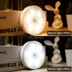 1/2/4PCS Wireless LED Night Light Smart Human Body Motion Sensor Magnetic Suction Round Lamp Flicker Free USB Rechargeable Wall - Image 3
